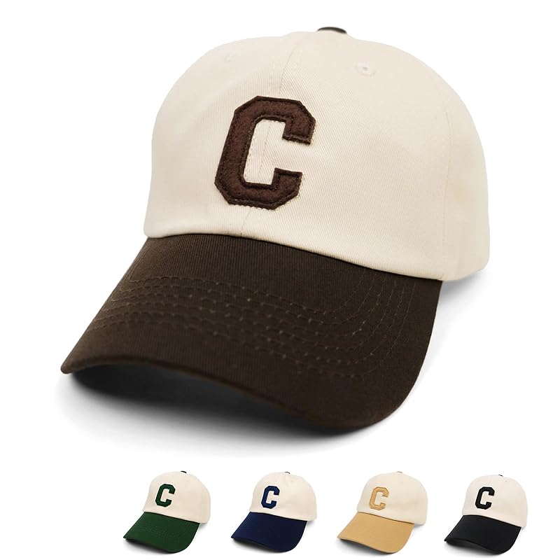 

[NAMEOF] C logo baseball cap street casual hat two tone South Korea work American casual simple unisex men s ladies basic sporty (JP, alphabet, Free