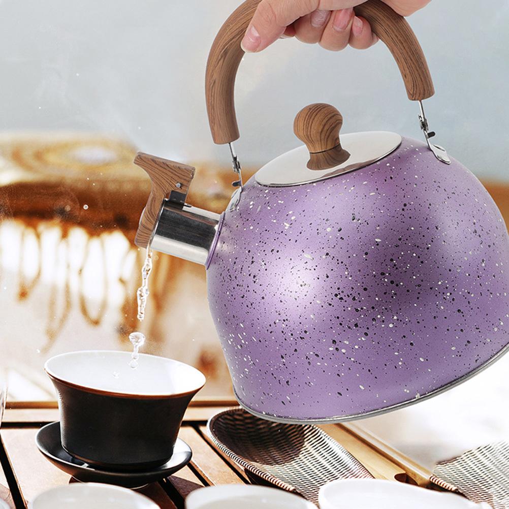 Stainless Steel Whistling Tea Kettle 2.5L Kitchen Water Boiling Pot For Induction Stove Gas Camping Portable Sounding