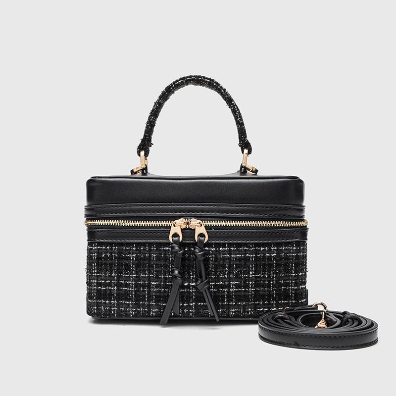 Neue Retro Ein-Schulter Crossbody Tasche Stil Farbkombination Box Hart Modisch Quadratisch Damen