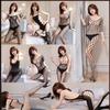 Sex Underwear New Sexy Net Clothes Women's Transparent Sex Fun One-piece Stockings Free Open Crotch Temptation Suit