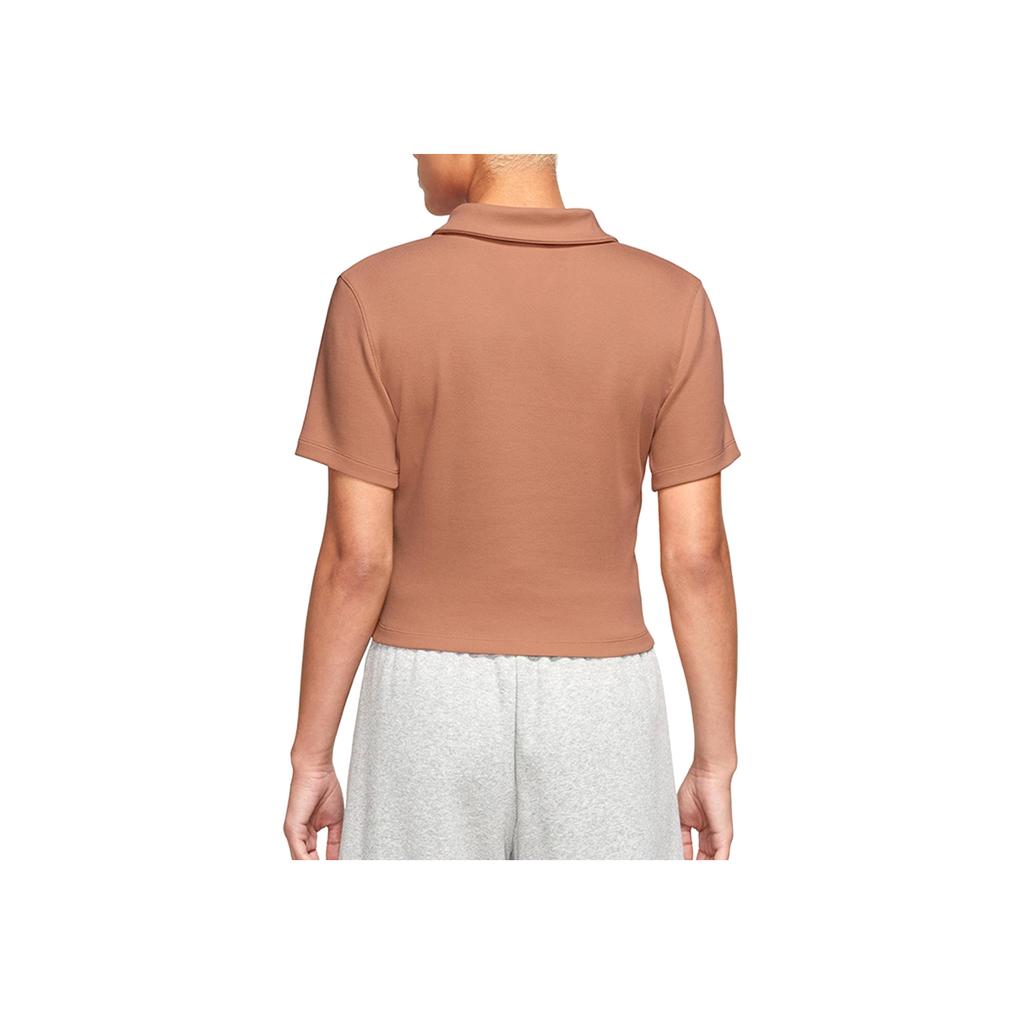 Nike Logo Bestickt Einfarbiges Sport-Poloshirt Damen Poloshirts Orange DV7885212