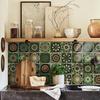 Mandala European Style Tile Self-Adhesive Wall Sticker, Bedroom Kitchen Waterproof And Oil-Proof Wallpaper Pet Wallpaper Tile Sticker
