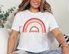 Inspire Rainbow Heart Graphic T-Shirt and Kids Tshirt, Positive Message Comfortable Casual Tee, Unisex