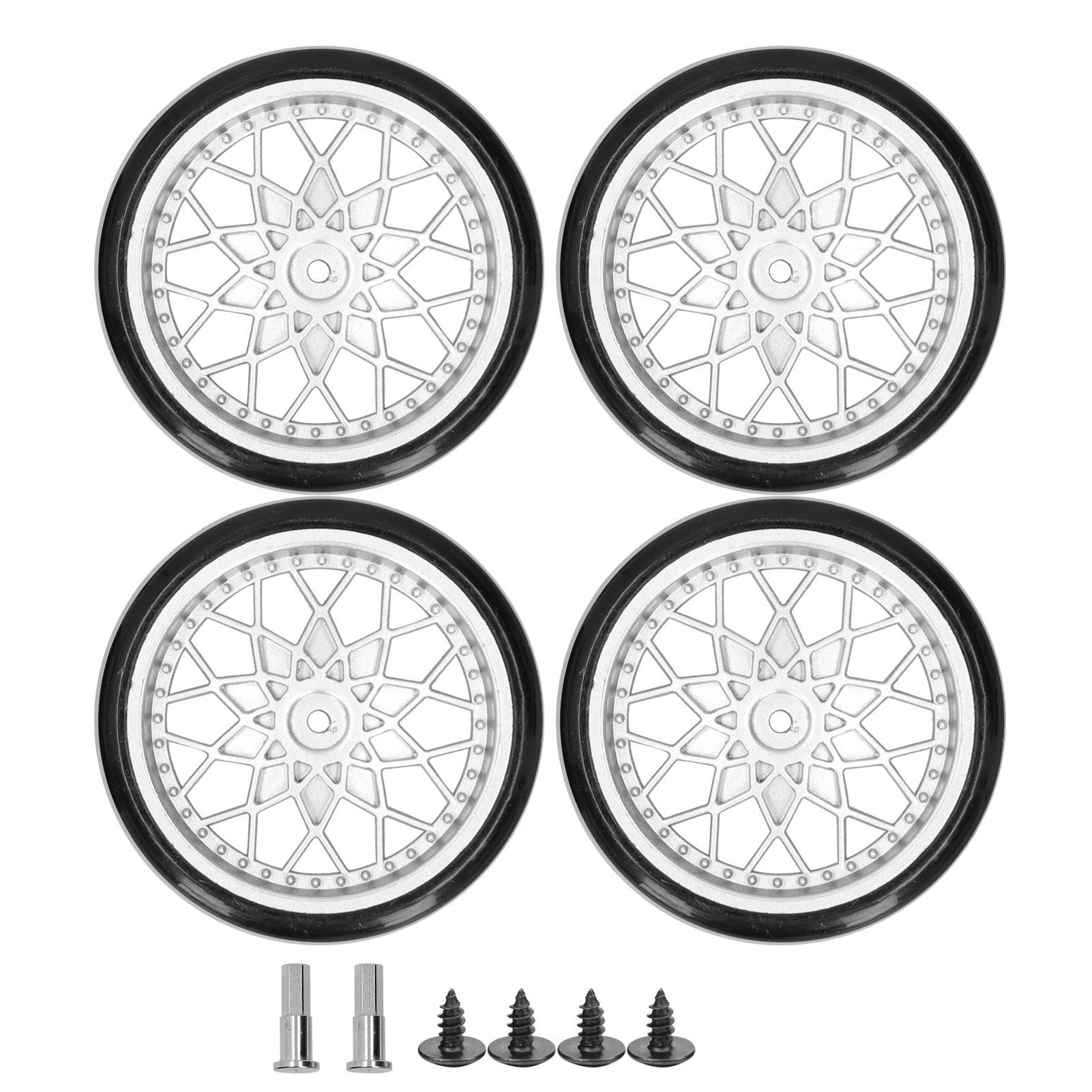 

4 шт. Металевий набір осей та шин для радіокерованої машини, аксесуар для моделі мікровантажівки WPL D12, сріблястий