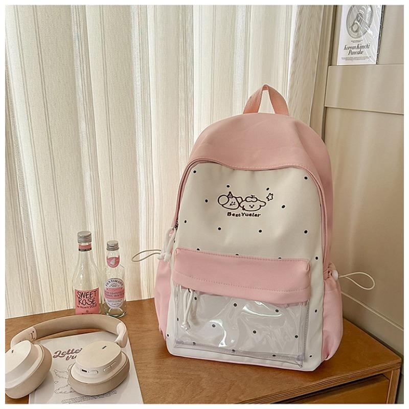 

New high-value fresh and sweet candy color dopamine cute cartoon backpack junior high school students lightweight backpack