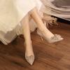 2026 Spring New High Heels Women's Pointed Fine Heels Bow Fashion Women's Shoes