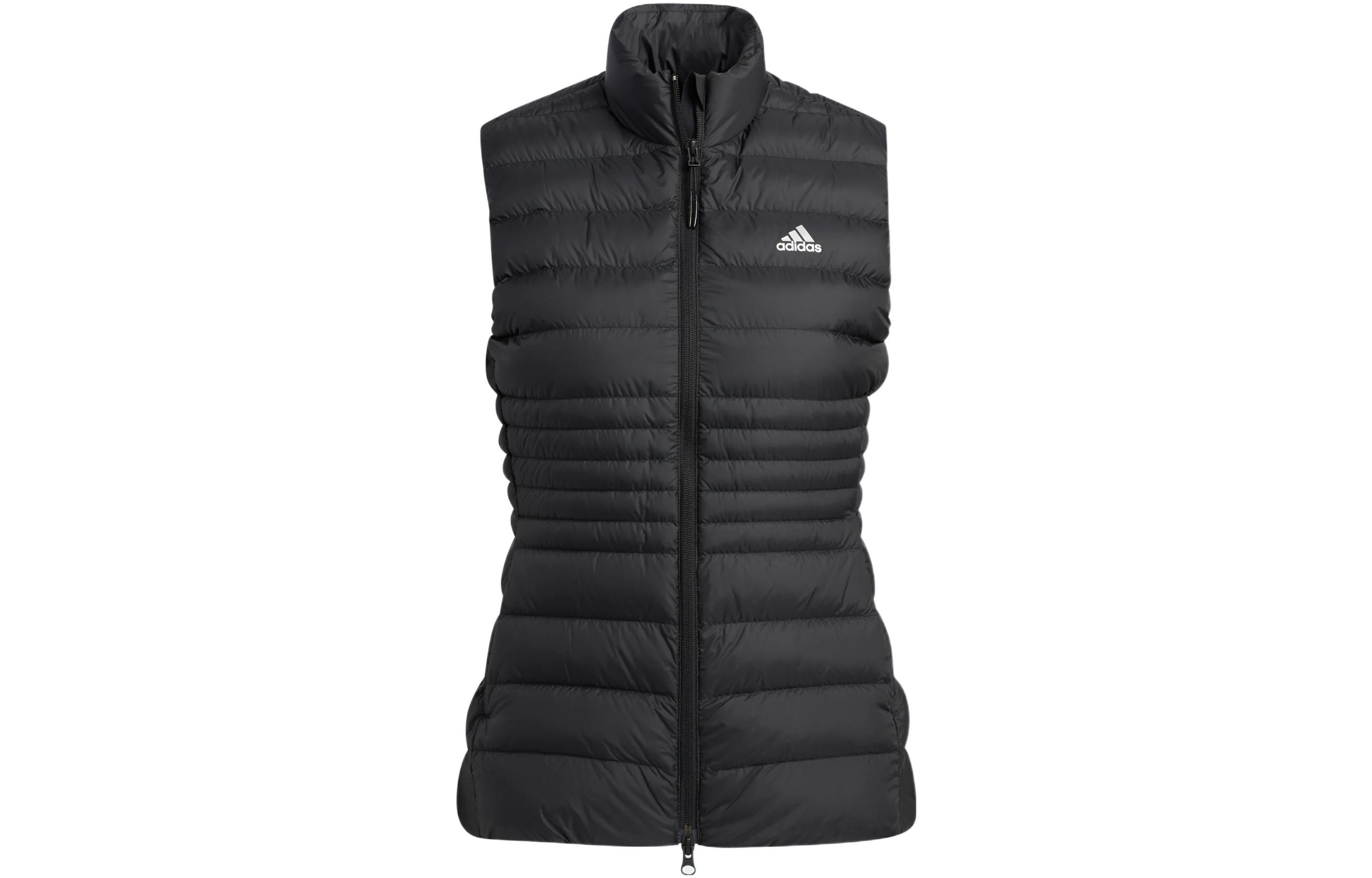 Adidas Down Vests Women s Black Stand Collar Moderate Other GT3317 L