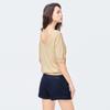 V-neck Cross-back Short Sleeve Knit Top