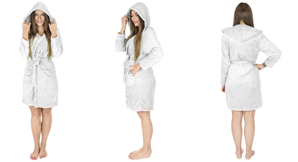 Women's bathrobe, warm, long, with a hood, soft, birthday gift