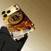 Premium Gold Bitcoin Tech Pattern For Iphone 17 Case Fashion Phone Cases Glass Phone Case for iPhone 17 16 15 14 13 Pm Pro Plus