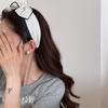 Korean-Style Sweet Polka Dot Bow Contrast Fabric Headband Ladies Makeup Sports Hair Accessory