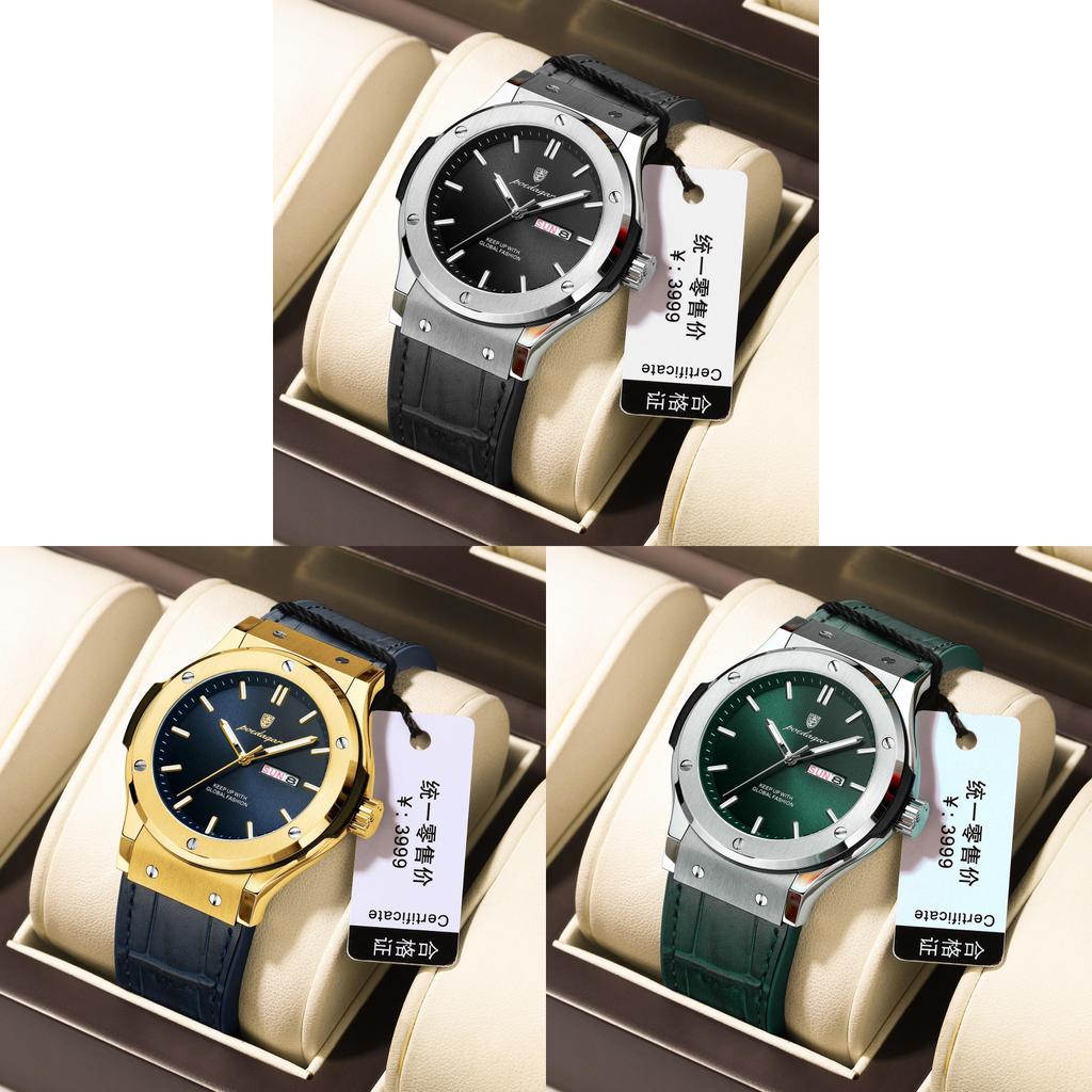 Swiss Mens Waterproof Quartz Watch With Luminous Dial For Casual Daily Wear