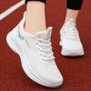 Fashion Women's Breathable Mesh Running Sneakers Fashion White Platform Sports Shoes for Women Thick Sole Non Slip Casual Walking Shoes