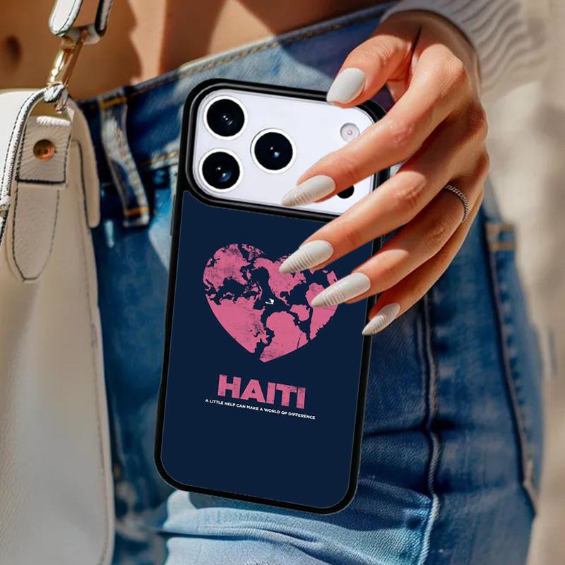 Haiti Haitian Flag soft Phone Case For iPhone 17 Air 14 15 13 12 Max Cover For Apple 14 15 16 16e 11 Pro Max Plus