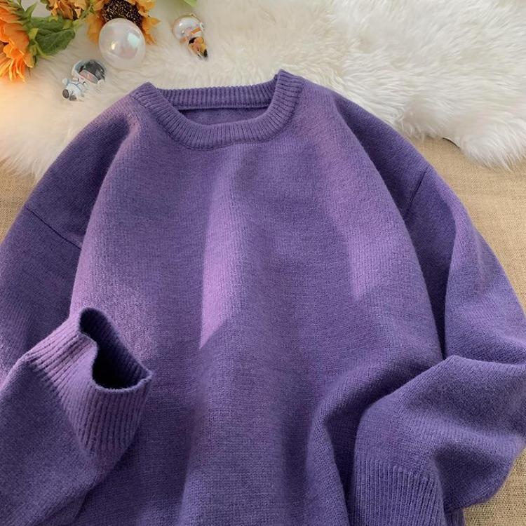 Korean Style Winter Pullovers for Men Autumn Winter Thickened Loose Sweaters Trendy Hong Kong Japanese Style