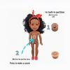 18-47CM Afroamerikanische Silikon-Reborn-Babypuppe mit Musikfunktion