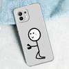 Case For Xiaomi Mi 15 14 13 12 11 Lite 15T 13T 12T Pro Poco X7 X6 X5 Pro 5G X3 NFC F7 F6 F5 Cover Cute Matchstick Men Couple