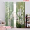 2pcs,2D Plane Printing Pattern Curtains Butterfly Bliss(3) Durable Polyester (without Rod) Versatile All Ldeal for Living Room,