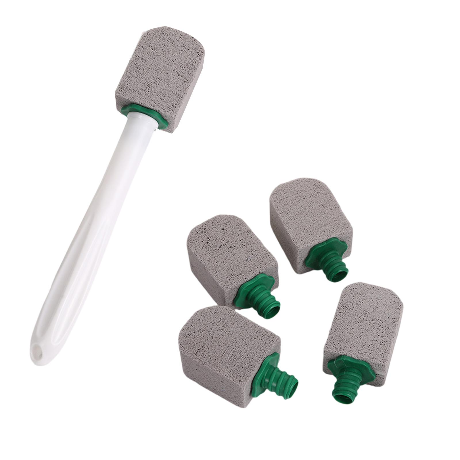 

Pumice Toilet Brush With Extended Handle And Non Slip Grip For Effortless Stain Removal And Hygienic Bathroom Cleaning белый