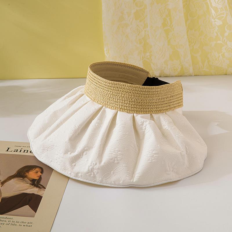 Women's Fashionable Wide Brim Straw Sun Hat – Perfect for Beach and Scenic Spots