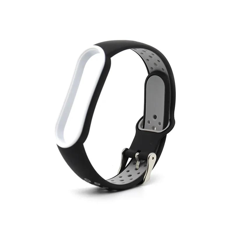 For Xiaomi Mi Band 5 4 3 6 Strap Double Color Silicone Wristband Bracelet Replacement For Xiaomi Band 4 MiBand 3 5 6 Band Straps