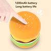 Silicone Night Light Cute Hamburger Shaped USB Rechargeable Soft Lighting Tap Control Dimmable Nursery Night Lamp for Bedside Room Decor