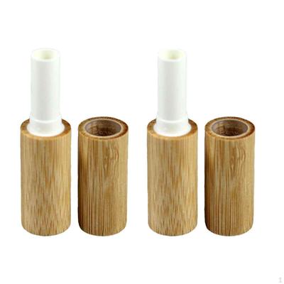 2x Lip Glosses Tubes Containers Empty Bamboo Shell Cosmetic Bottles Samples Oils for