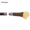 Yellow Resin Lion Head Tree Root Walking Cane Fashion Decorative Steel Stick Gentleman Elegant Cosplay Cane Knob Crosier 94cm