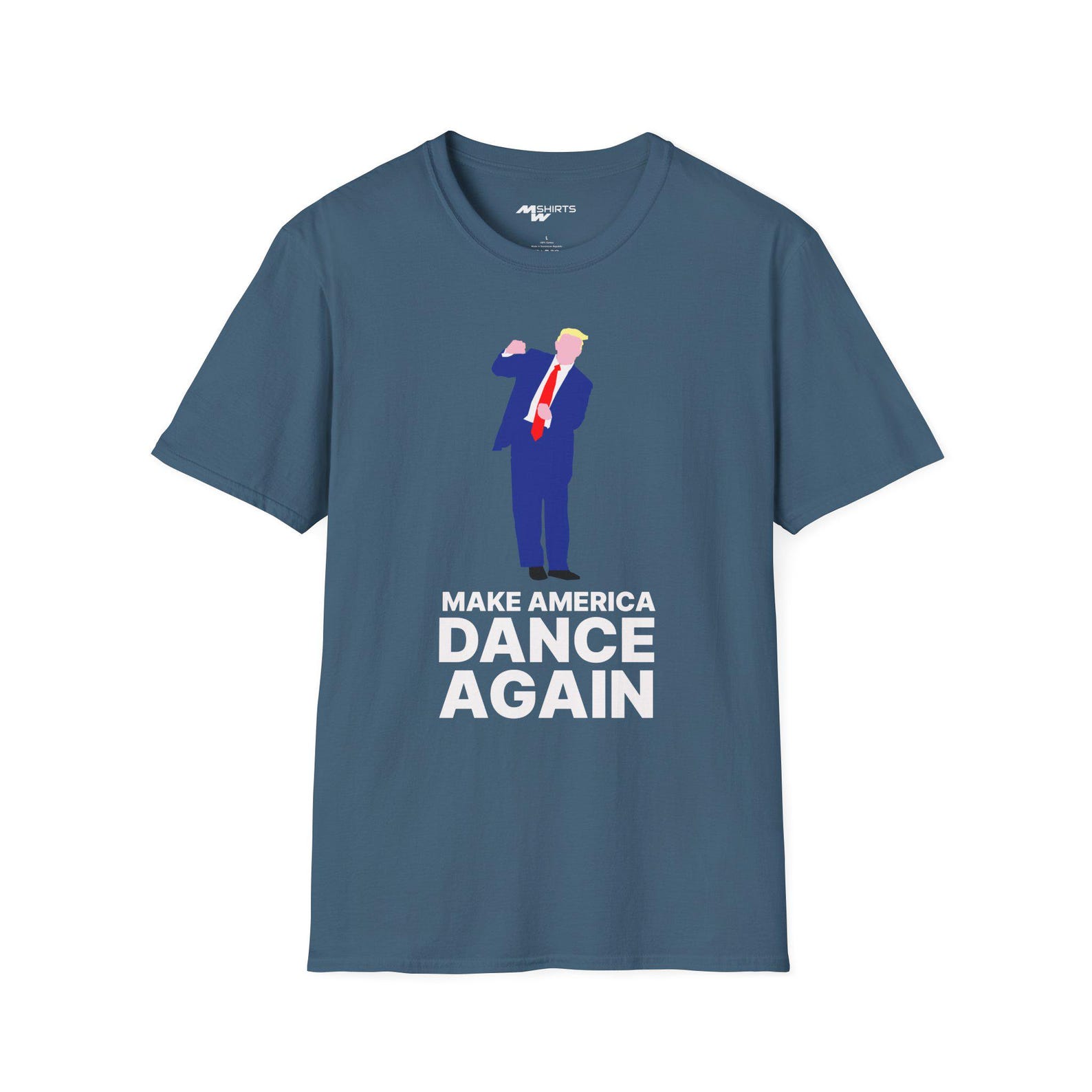 Make America Dance Again/ Dancing Trump Stencil T-Shirt/ Unisex Softstyle T-Shirt XL