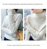 Women's Seamless Cashmere Knit Base Layer Pullover with Half-High Collar