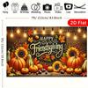 2D Flat Printed Happy Friendsgiving Background Cloth