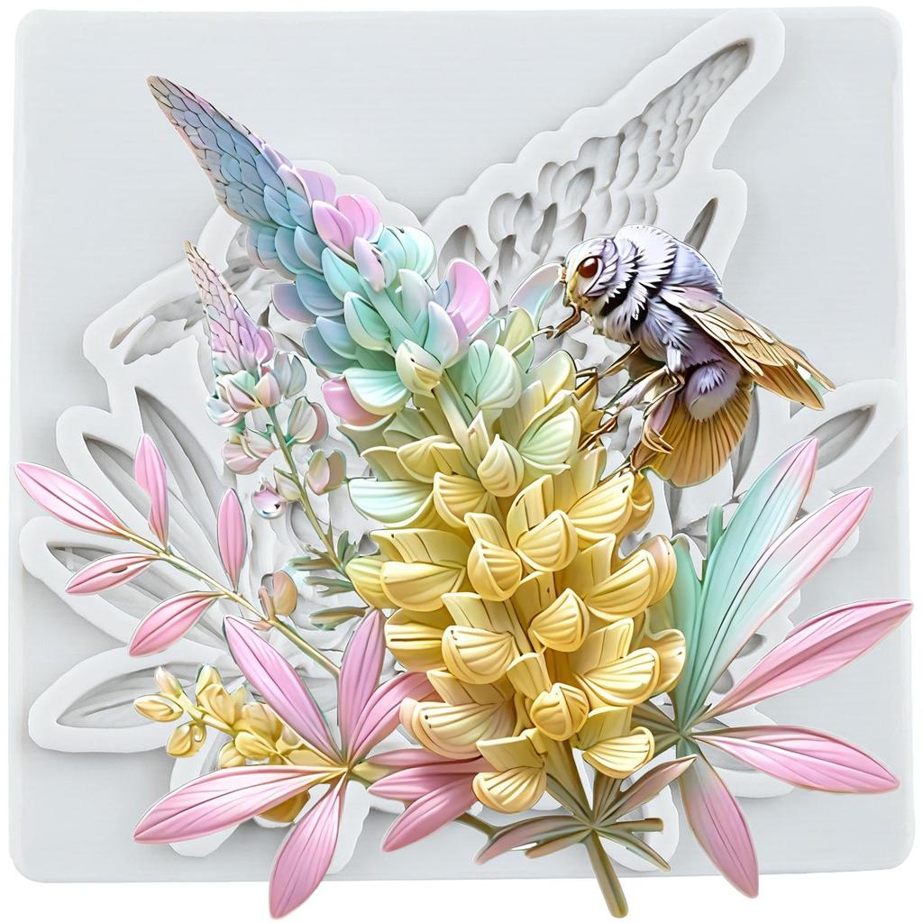 Flower Silicone Molds Bee Fondant Mold Cake Decorating Tools Cupcake Topper Chocolate Candy Craft Gum Paste Polymer Clay