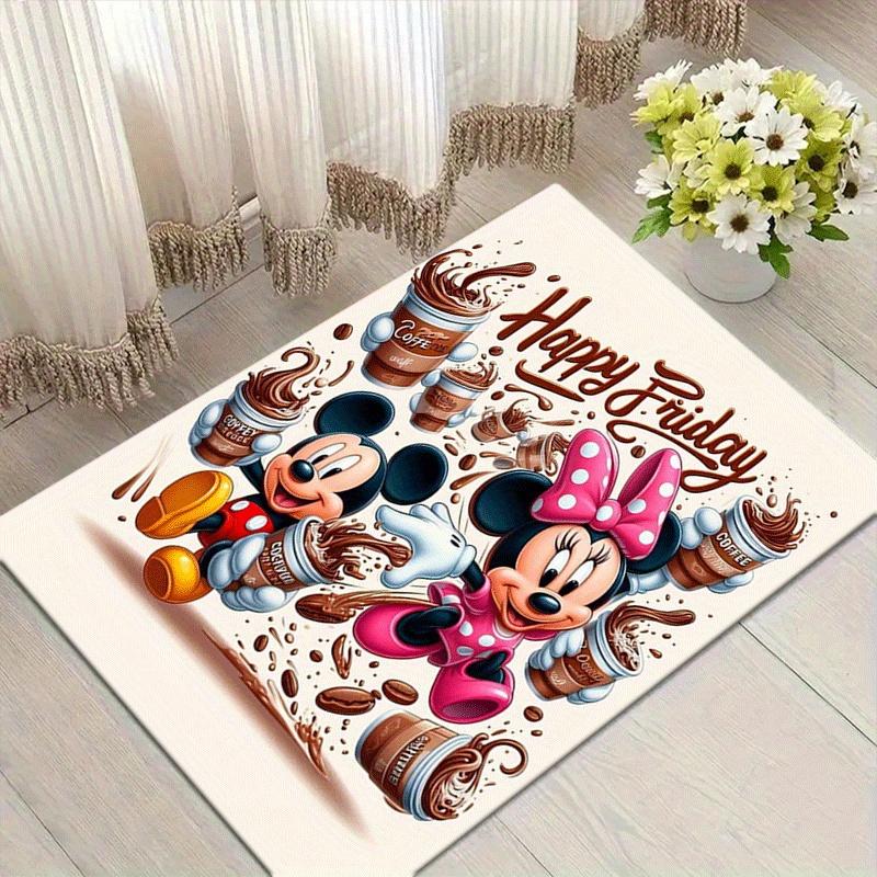 

1pc Mickey Pattern Area Rug Soft Flannel Floor Mat for Living Room,Office,Bedroom and Carpet 60cm by 90cm