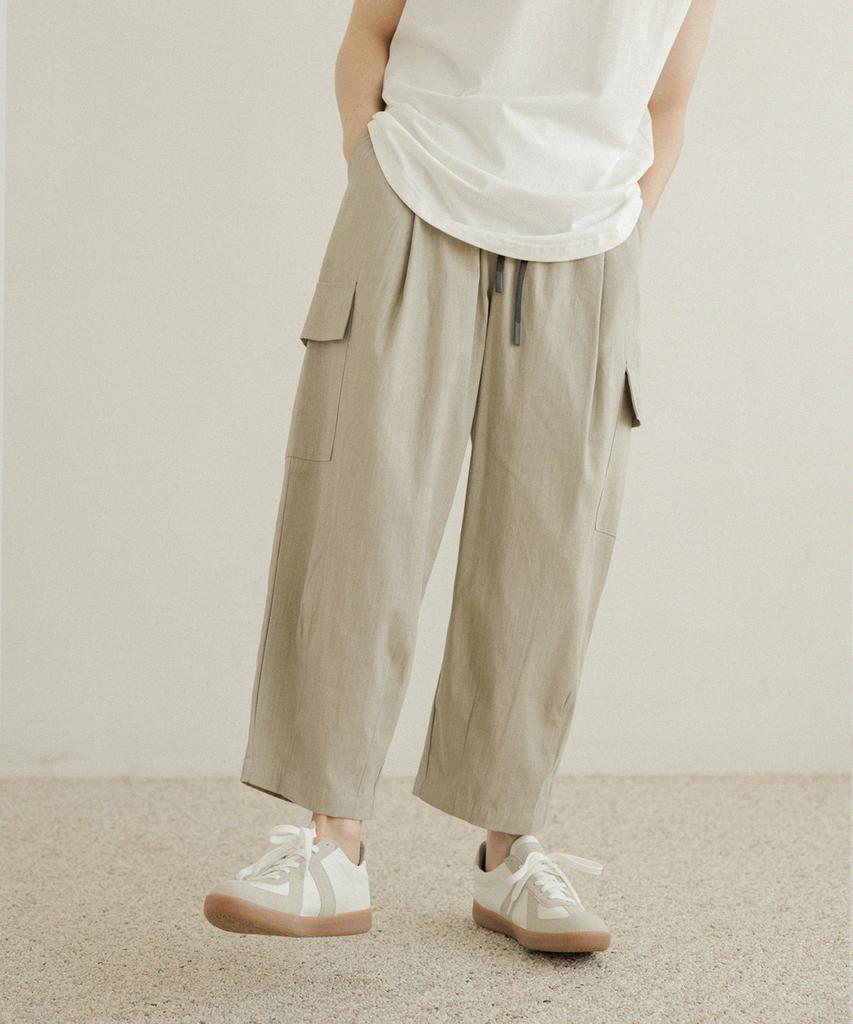 NUBINDA Balloon Baggy Pants [Beige]