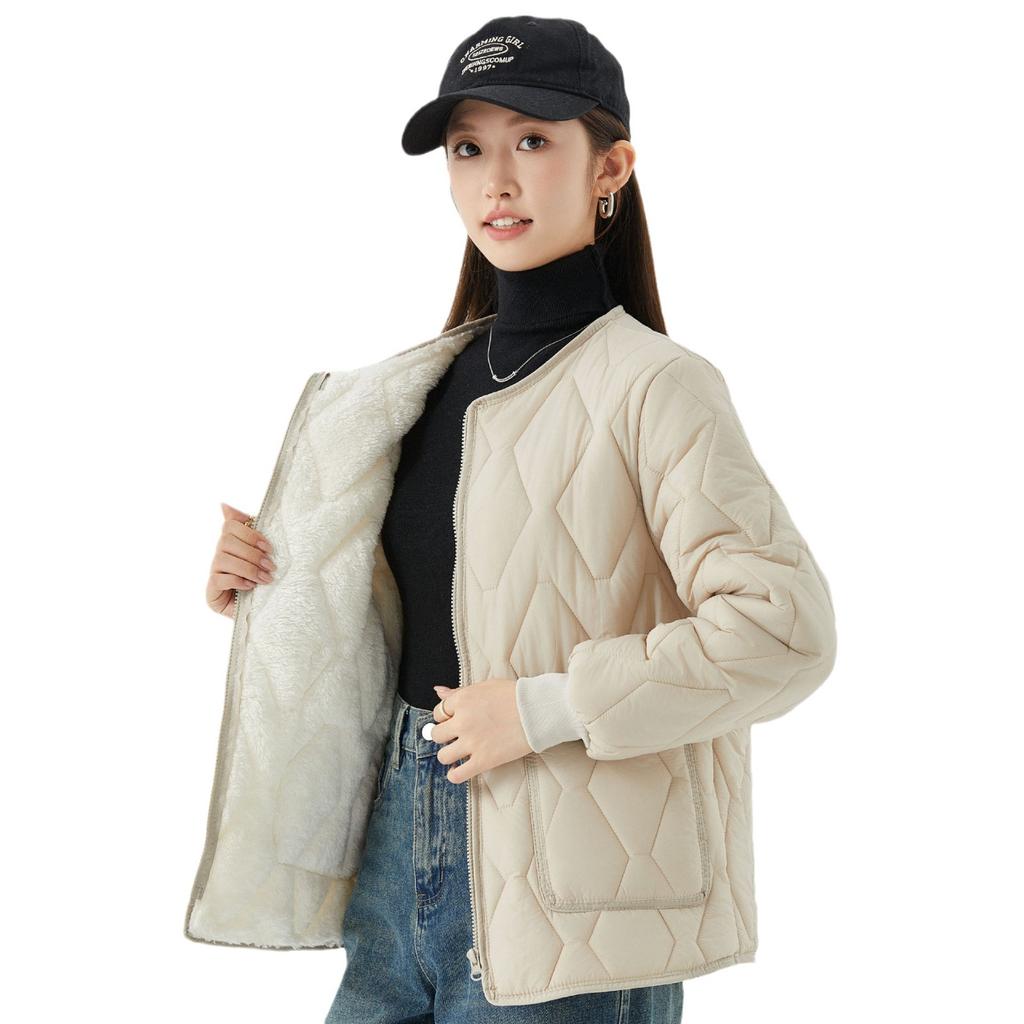 Winter, Ladies, Enlarged, Thickened, Plush, Zipper, Warm, Long Sleeved, Cotton Jacket, Men's and Women's Couple's Style, Cotton Jacket