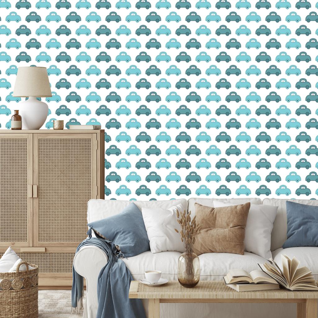 Blue Cars Wallpaper for Living Room and Bedroom 50x1000