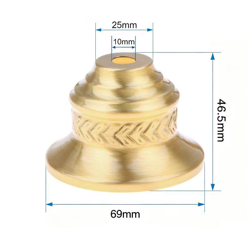 1/3/5Pcsbrass Lamp Cup Durable Sturdy Semi-Enclosed Design Lamp Holder Repair Light Base Fitting Finial Copper Fixture