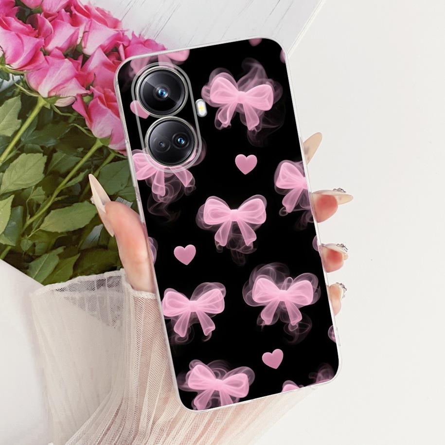 For Cover Realme 10 Pro Plus 5G Phone Case Fashion Butterfly Flower Soft Clear Silicone Funda For Realme 10 Pro 10Pro+ 5G Bumper