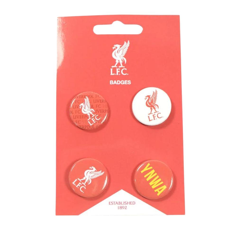 Liverpool FC YNWA-Abzeichen-Set (Packung mit 4)