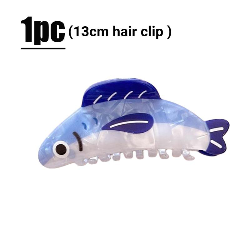 5 Stück Kreative Sardinenförmige Haarspangen, Rutschfester Halt Acryl Haarnadel Mode Dekoratives Accessoire für Frauen und Teenager Accessoire