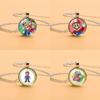 Adorable Cartoon Mario Necklace With Charming Princess Peach Pendant For Stylish Sweater Accessory
