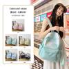 Autumn and Winter High-Value Fresh Color-Block Cloud Backpack for Girls and Boys, Casual Double-Shoulder Bag for Primary and Secondary School