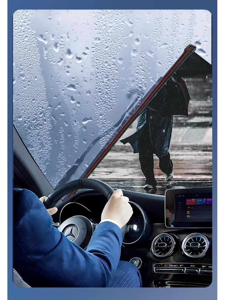 Silent Silicone Wiper Blades: Double 6-Layer Bone-Free Rubber for Front & Rear