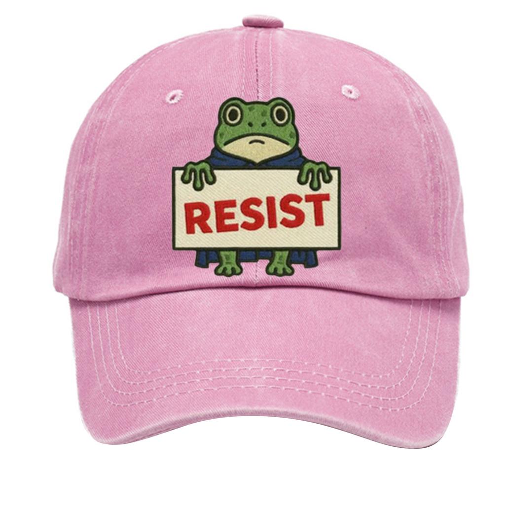 Men's Washed Cotton Baseball Cap With Printed Distressed Soft Top Denim Hat, Vintage Hat