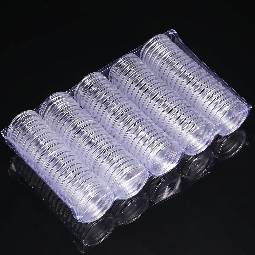 200pcs Coin Container Capsules Clear Clear Convenient