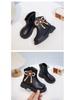 Beige Princess Ankle Boots for Girls - Soft Sole Leather, Non-Slip, 2025 New Style