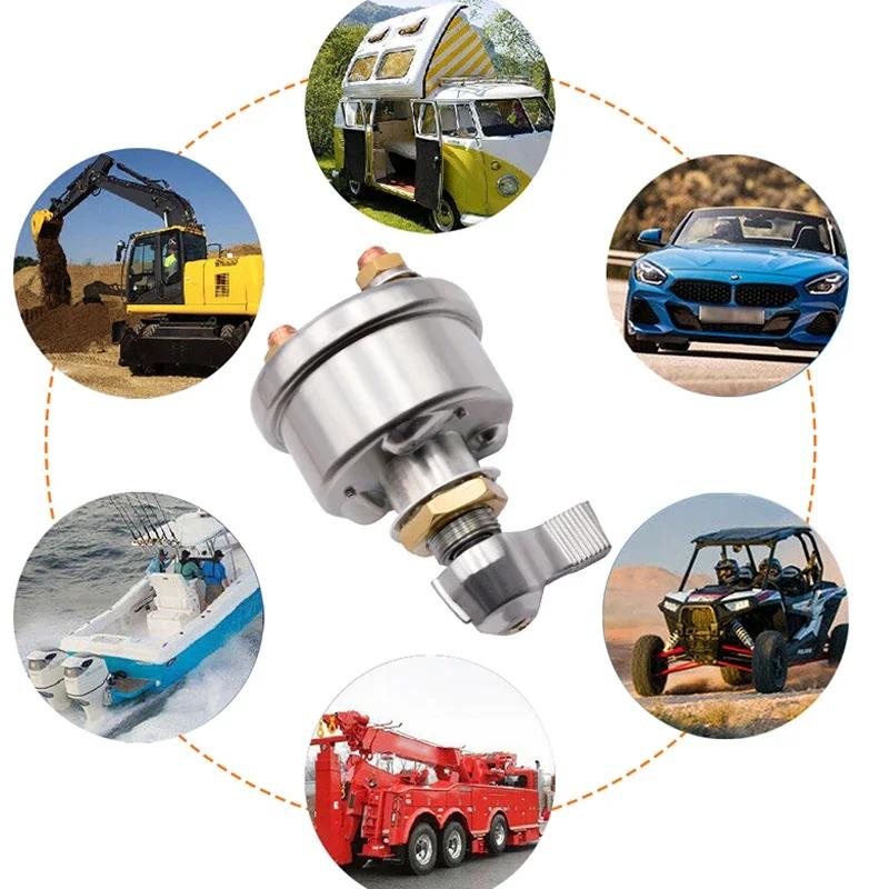 Car Battery Switch Isolator Disconnect Cut Off Kill Main Switch, 12V 24V DC Auto Truck Vehicle Master Power Switch ON OFF