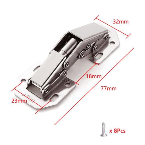 YFFSFDC Stainless Steel Sliding Hinges, Cabinet Hinges, Repair Fixing Hardware, Door, Window, Furniture Hinges, Easy Installation, Set of 6 (48 Screws