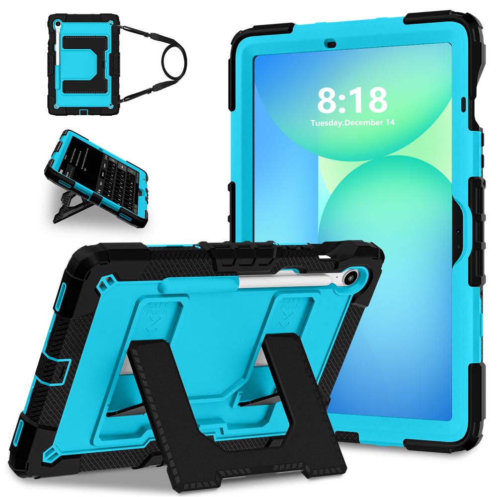Shockproof Stand Tablet Cases for 10.9" Samsung Galaxy Tab S10 Lite/S9 FE/S10 FE 5G Case S10lite Cover Coque Silicone+PC Shell