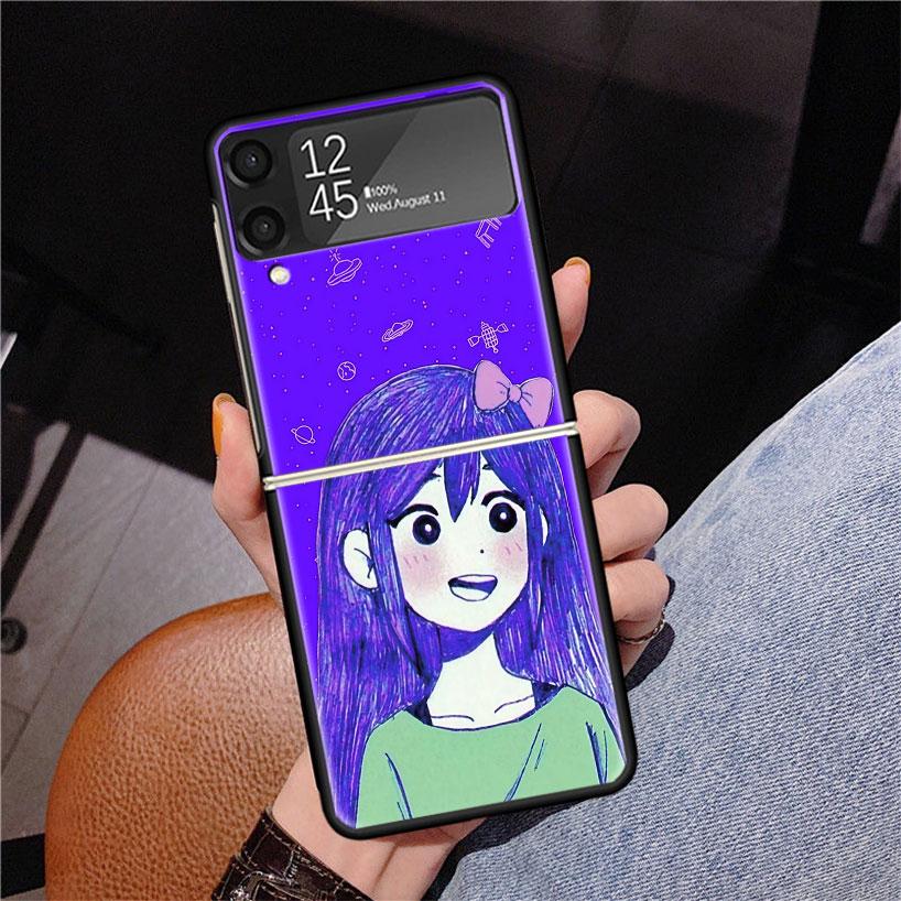 Game O-Omori Cartoon Phone Case For Samsung Z Flip 7 6 5 4 3 Galaxy ZFlip7 ZFlip6 ZFlip5 ZFlip4 ZFlip3 5G Print Cover